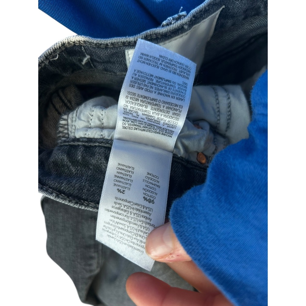 Mother The Rambler Zip Flood Jeans Outta Sight Faded Black Straight Leg Size 23 - Picture 11 of 11